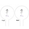 Ballerina White Plastic 6" Food Pick - Round - Double Sided - Front & Back