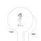 Ballerina White Plastic 6" Food Pick - Round - Single Sided - Front & Back