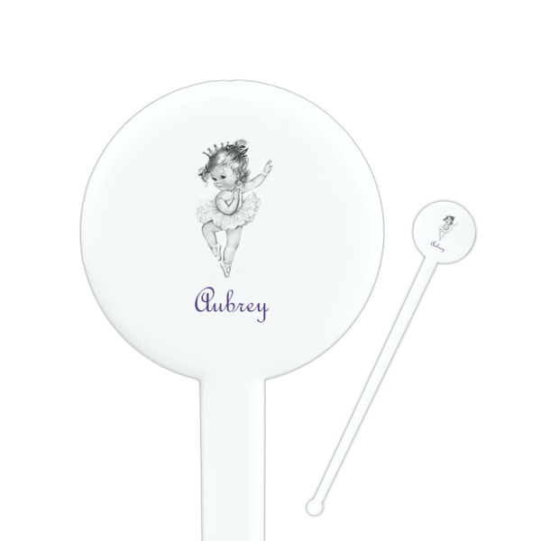 Custom Ballerina Round Plastic Stir Sticks (Personalized)
