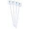 Ballerina White Plastic Stir Stick - Double Sided - Square - Front