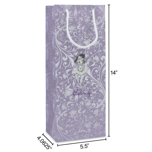 Ballerina Wine Gift Bag - Dimensions