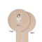 Ballerina Wooden 6" Food Pick - Round - Single Sided - Front & Back
