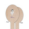 Ballerina Wooden Food Pick - Oval - Single Sided - Front & Back