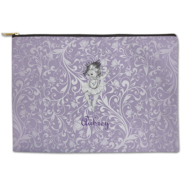 Custom Ballerina Zipper Pouch - Large - 12.5"x8.5" (Personalized)