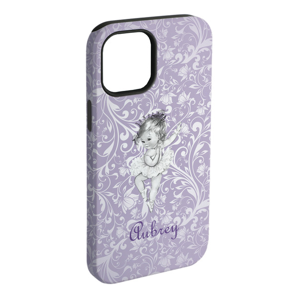 Custom Ballerina iPhone Case - Rubber Lined - iPhone 15 Plus (Personalized)