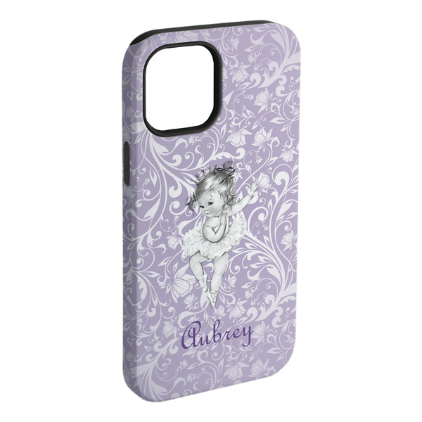 Custom Ballerina iPhone Case - Rubber Lined - iPhone 15 Pro Max (Personalized)