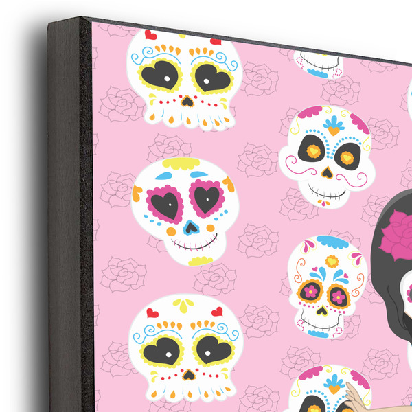 Kids Sugar Skulls 11x14 Wood Print - Closeup