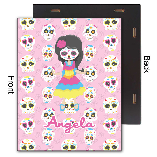 Kids Sugar Skulls 11x14 Wood Print - Front & Back View