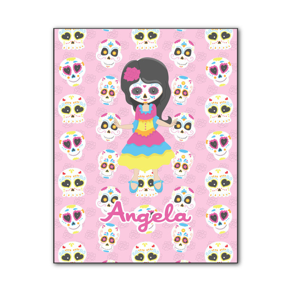 Custom Kids Sugar Skulls Wood Print - 11x14 (Personalized)