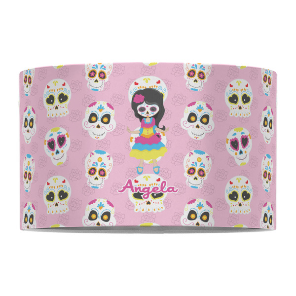 Kids Sugar Skulls 12" Drum Lampshade - FRONT (Fabric)