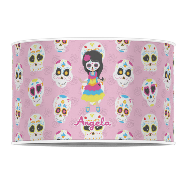 Kids Sugar Skulls 12" Drum Lampshade - FRONT (Poly Film)
