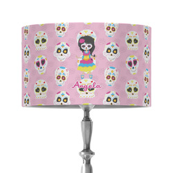 Kids Sugar Skulls 12" Drum Lamp Shade - Fabric (Personalized)