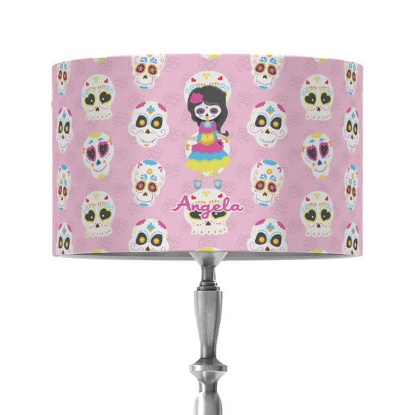 Custom Kids Sugar Skulls 12" Drum Lamp Shade - Fabric (Personalized)