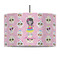 Kids Sugar Skulls 12" Drum Pendant Lamp - Fabric (Personalized)