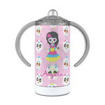 Kids Sugar Skulls 12 oz Stainless Steel Sippy Cup (Personalized)
