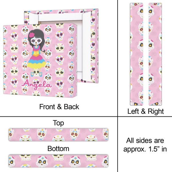 Kids Sugar Skulls 12x12 - Canvas Print - Approval