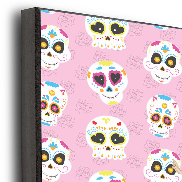 Kids Sugar Skulls 12x12 Wood Print - Closeup
