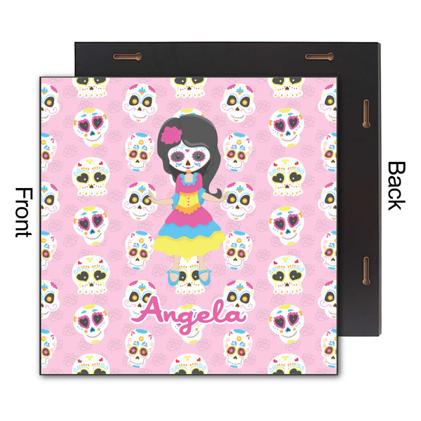 Kids Sugar Skulls 12x12 Wood Print - Front & Back View