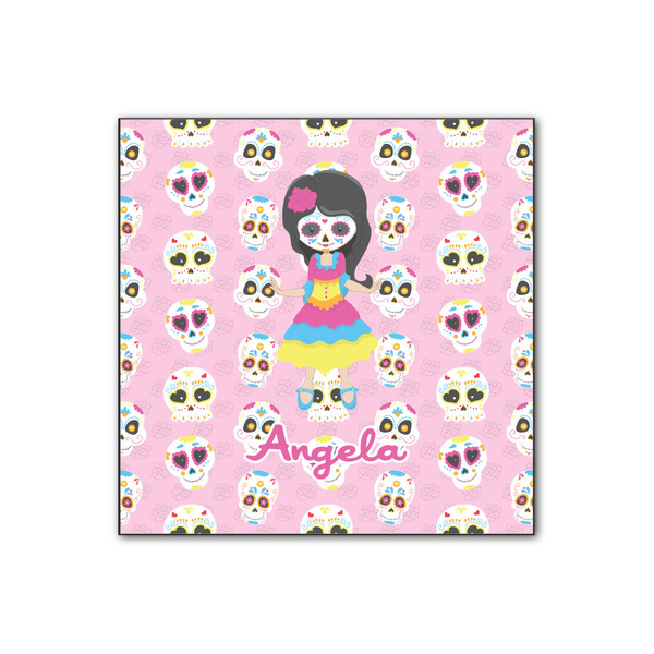 Custom Kids Sugar Skulls Wood Print - 12x12 (Personalized)