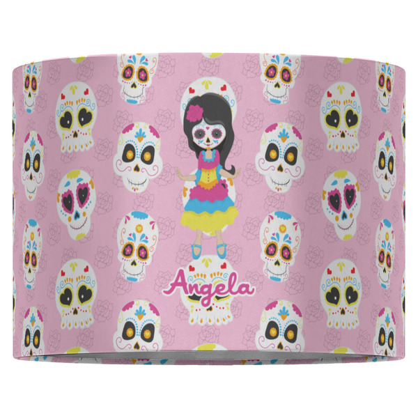 Kids Sugar Skulls 16" Drum Lampshade - FRONT (Fabric)