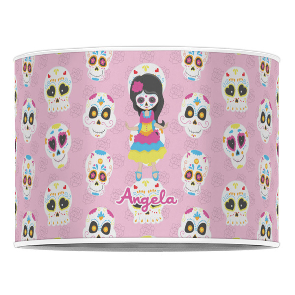 Kids Sugar Skulls 16" Drum Lampshade - FRONT (Poly Film)