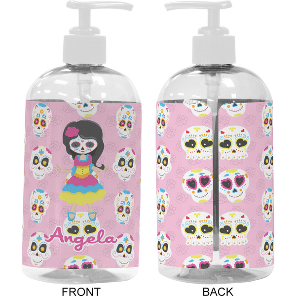 Kids Sugar Skulls 16 oz Plastic Liquid Dispenser- Approval- White