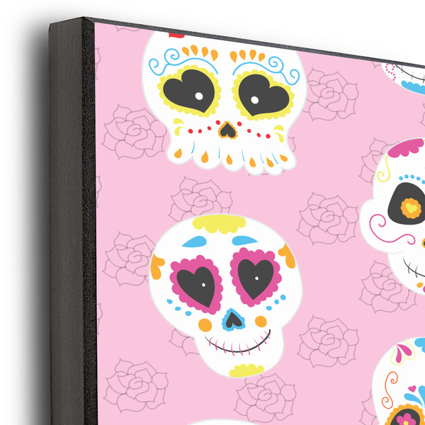 Kids Sugar Skulls 16x20 Wood Print - Closeup