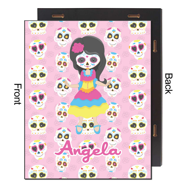 Kids Sugar Skulls 16x20 Wood Print - Front & Back View