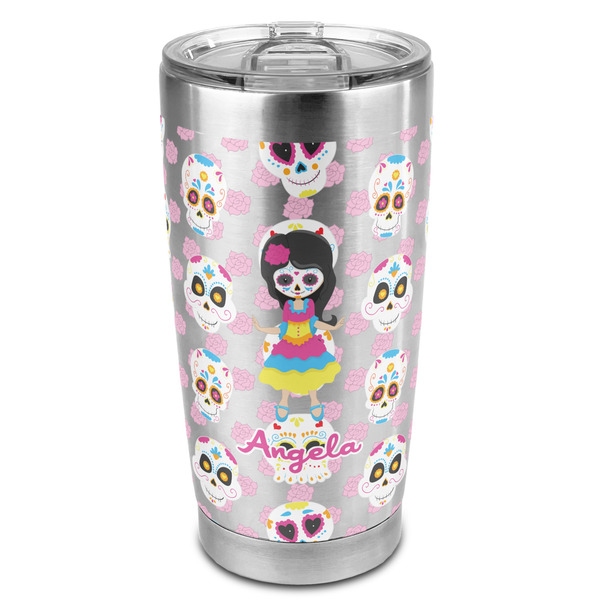Custom Kids Sugar Skulls 20oz Stainless Steel Double Wall Tumbler - Full Print (Personalized)