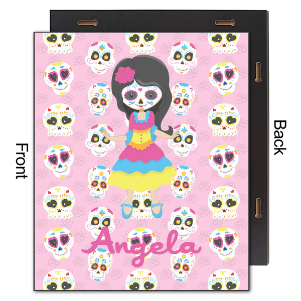Kids Sugar Skulls 20x24 Wood Print - Front & Back View