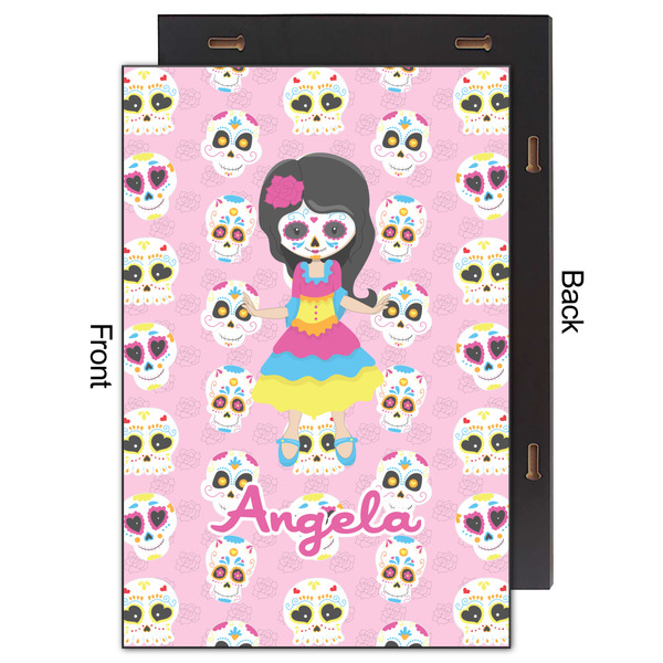 Kids Sugar Skulls 20x30 Wood Print - Front & Back View