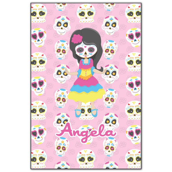 Custom Kids Sugar Skulls Wood Print - 20x30 (Personalized)