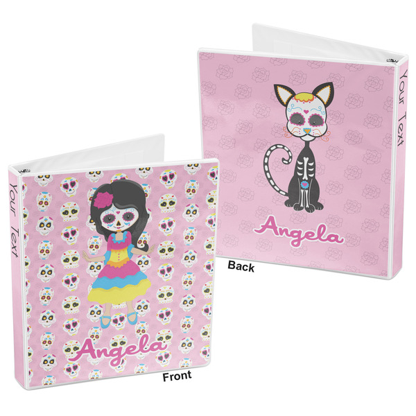 Kids Sugar Skulls 3-Ring Binder Front and Back