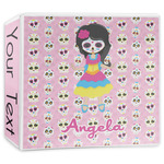Kids Sugar Skulls 3-Ring Binder - 3 inch (Personalized)