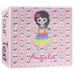 Kids Sugar Skulls 3-Ring Binder - 3 inch (Personalized)
