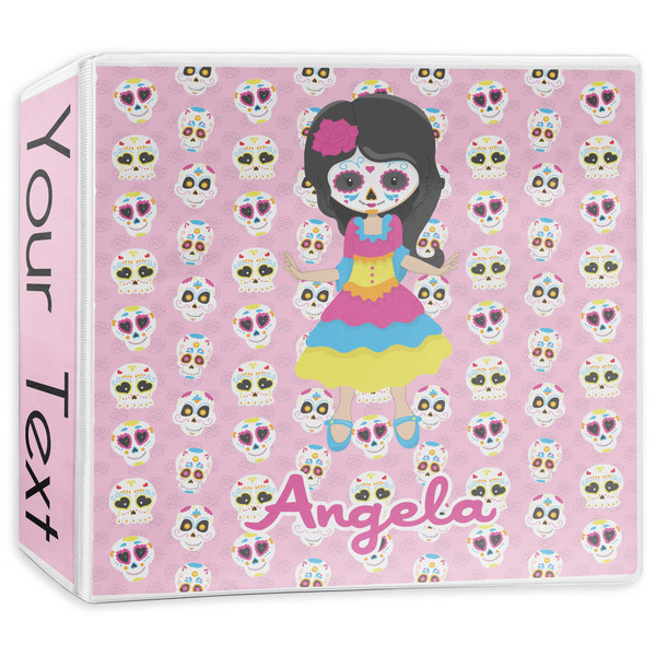Custom Kids Sugar Skulls 3-Ring Binder - 3 inch (Personalized)