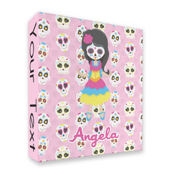 Kids Sugar Skulls 3 Ring Binder - Full Wrap (Personalized)