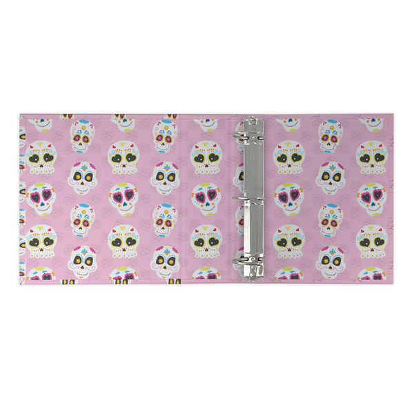 Kids Sugar Skulls 3 Ring Binders - Full Wrap - 2" - OPEN INSIDE