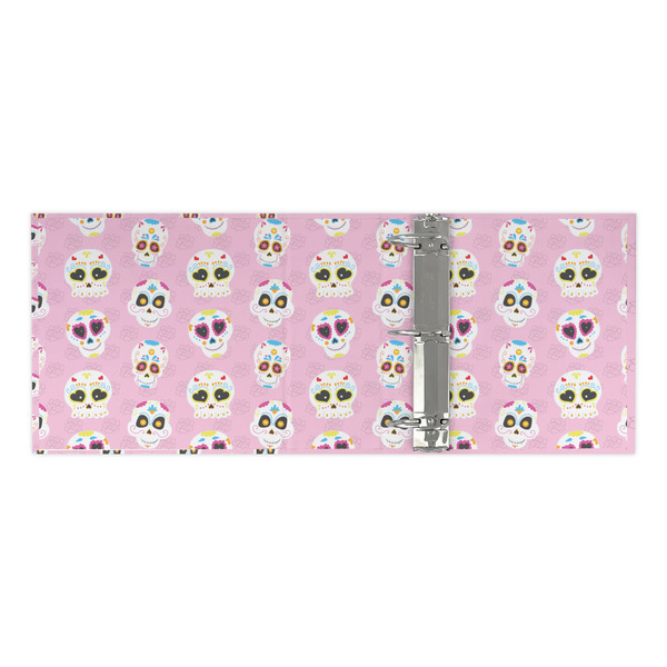 Kids Sugar Skulls 3 Ring Binders - Full Wrap - 3" - OPEN INSIDE
