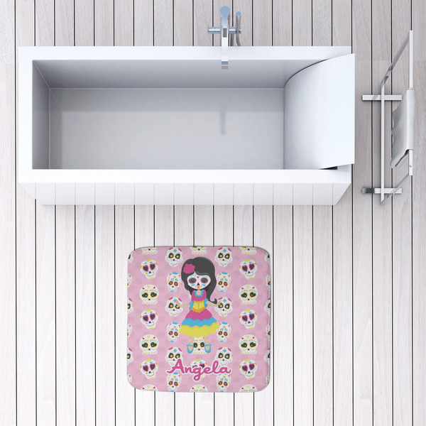 Kids Sugar Skulls 48x48 Foam Memory Mat - LIFESTYLE