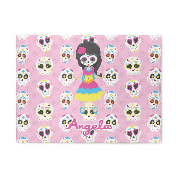 Custom Kids Sugar Skulls Area Rug (Personalized)