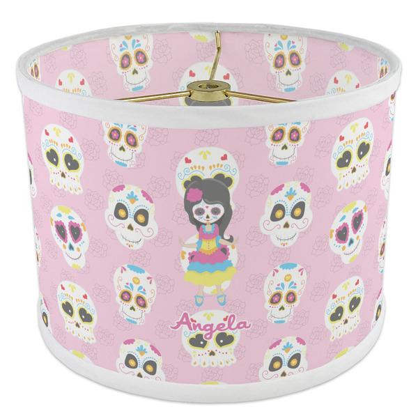 Kids Sugar Skulls 8" Drum Lampshade - ANGLE Poly-Film