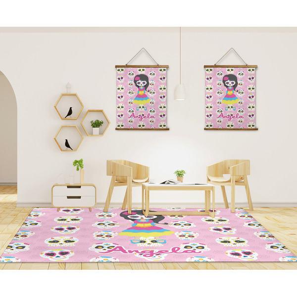 Kids Sugar Skulls 8'x10' Indoor Area Rugs - IN CONTEXT