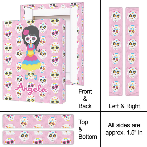 Kids Sugar Skulls 8x10 - Canvas Print - Approval