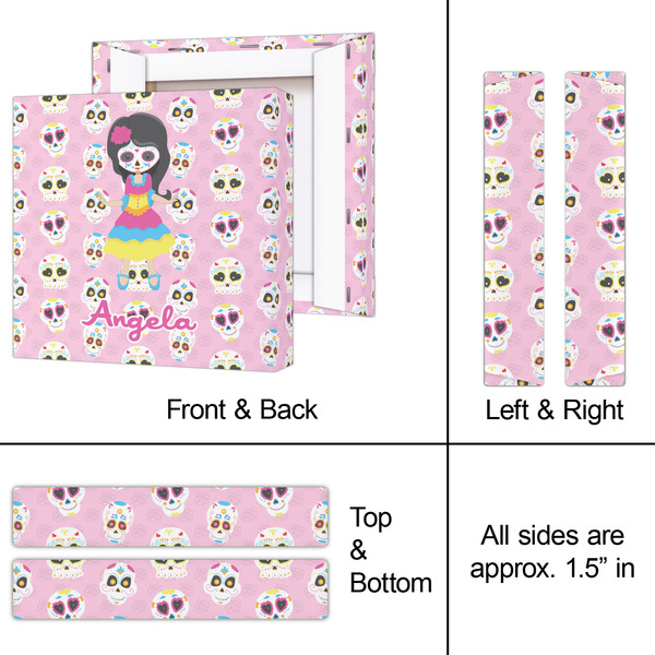 Kids Sugar Skulls 8x8 - Canvas Print - Approval