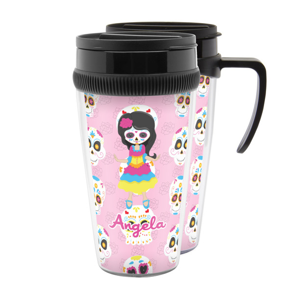 Custom Kids Sugar Skulls Acrylic Travel Mug (Personalized)