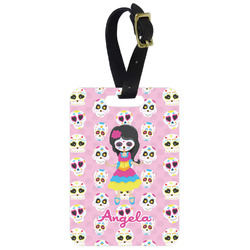 Kids Sugar Skulls Metal Luggage Tag w/ Name or Text