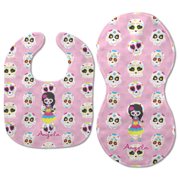 Kids Sugar Skulls Baby Bib & Burp Set - Approval (new bib & burp)