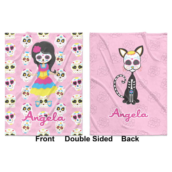 Kids Sugar Skulls Baby Blanket (Double Sided - Printed Front and Back)