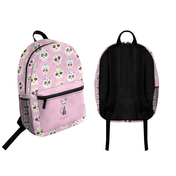 Kids Sugar Skulls Backpack front and back - Apvl
